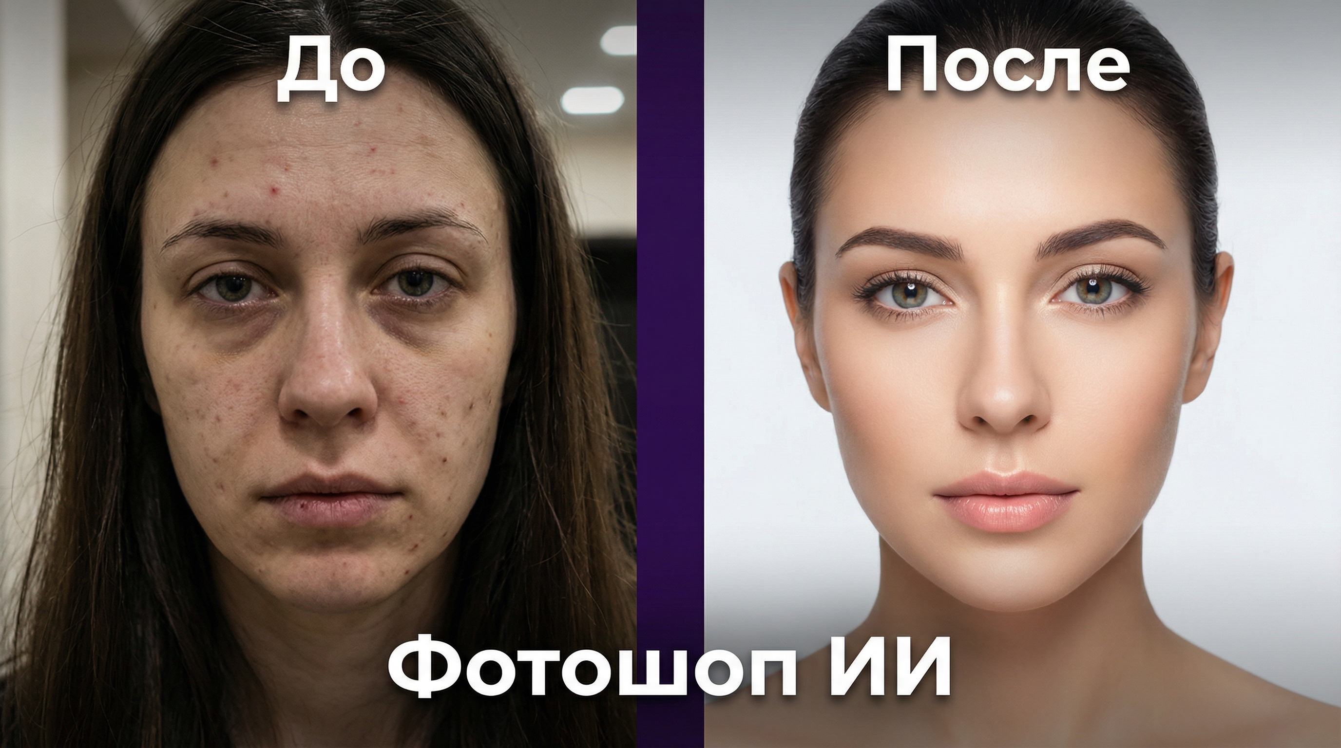 Ретушь и обработка портрета ИИ